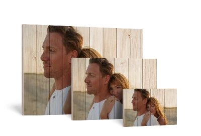 Foto op houten planken liggende formaten