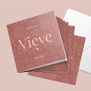 Leuke Geboortekaartje voor een meisje maken 