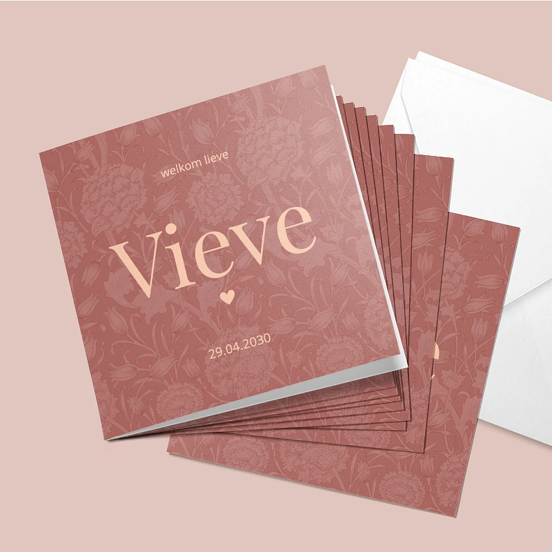 Leuke Geboortekaartje voor een meisje maken 