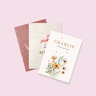 Ontwerp zelf je Geboortekaartjes voor een meisje