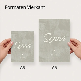 Geboortekaartjes klein of groot A5 A6