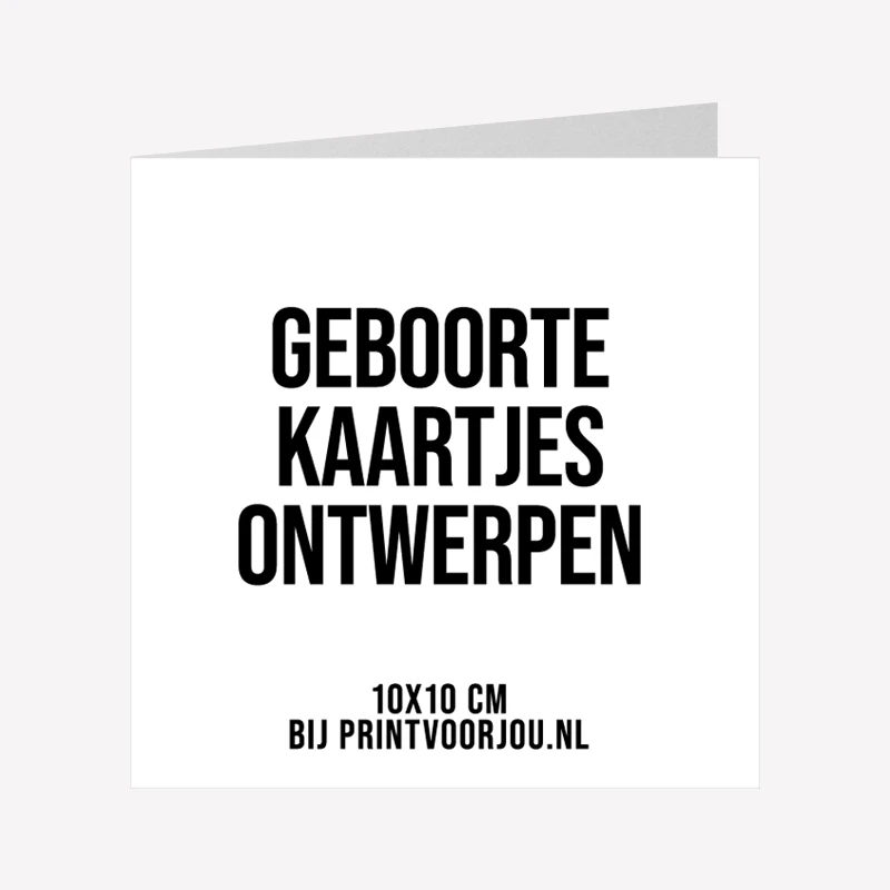 Geboortekaartjes zelf ontwerpen 10x10 Dubbel
