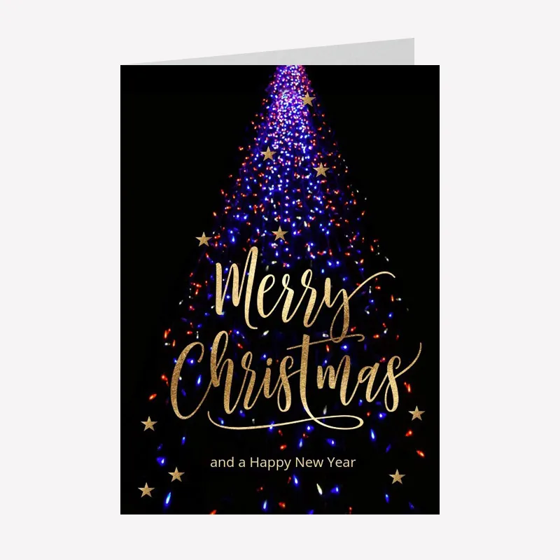 Kerstkaarten met Kerstboom A6 staand dubbel