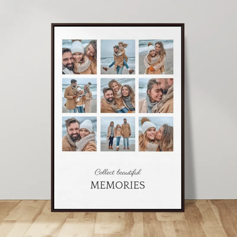canvas foto collage met lijst optie