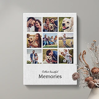 Foto's op canvas collage met 9 foto's