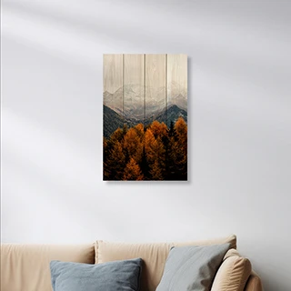 Foto op Houten planken 40x60 cm