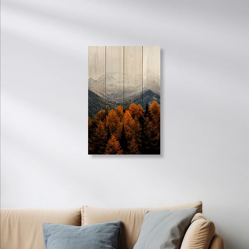 Foto op Houten planken 40x60 cm