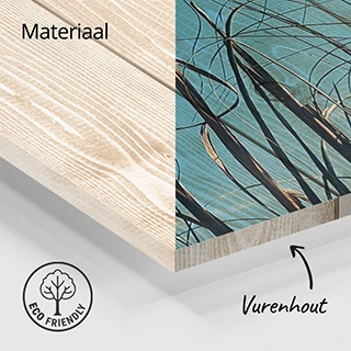 60x40 foto op hout detail vurenhouten plank