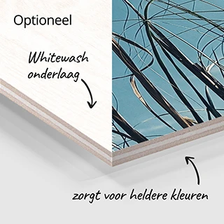 foto op hout afdrukken 60x60 cm zonder of met whitewash