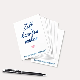 Kaarten maken Enkel Staand A6 set 8 stuks