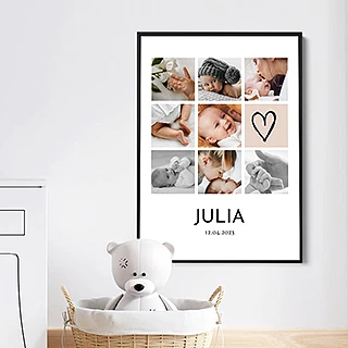 foto collage maken poster met of zonder lijst