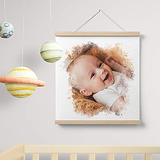 Eigen foto waterverf poster zelf maken