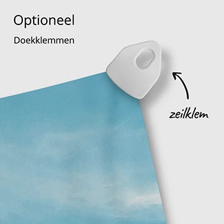 Foto tuinposter met zeilklemmen