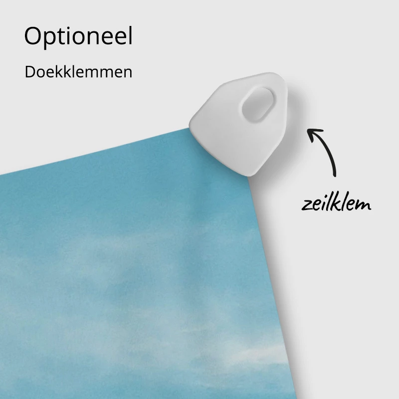 Foto tuinposter met zeilklemmen