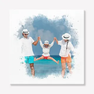 Waterverf Foto op Canvas 30x30