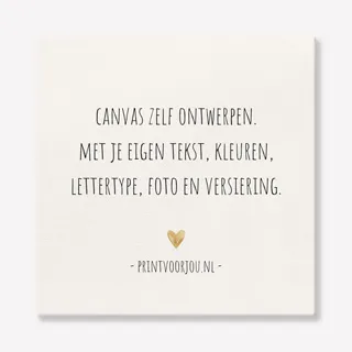 Beige Canvas met tekst 60x60