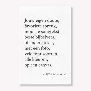 Canvas met tekst 60x90