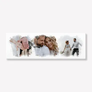 Waterverf Foto op Canvas 90x30