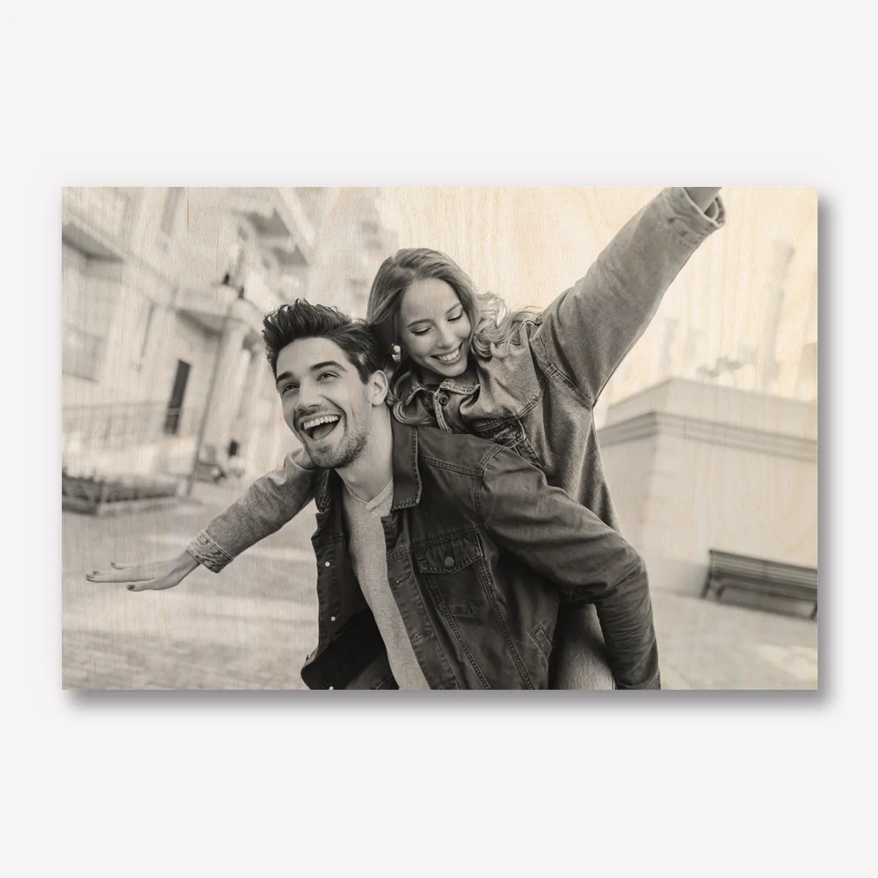 Zwart wit  Foto op Hout 30x20