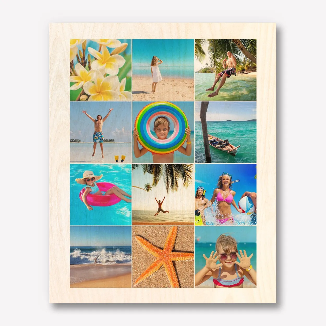 12 Foto collage Hout 30x40