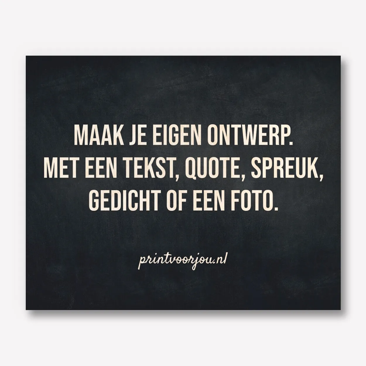Zwart Hout 40x30 met tekst