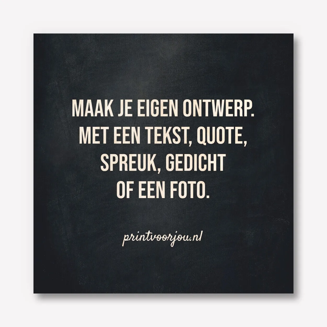 Zwart Hout 40x40 met tekst