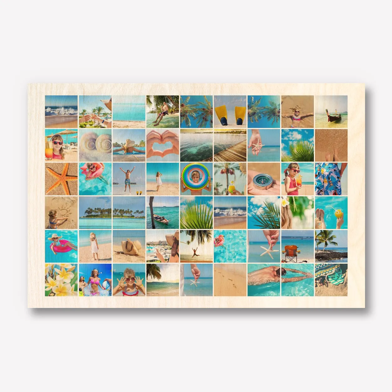 Hout met Foto Collage 60x40 