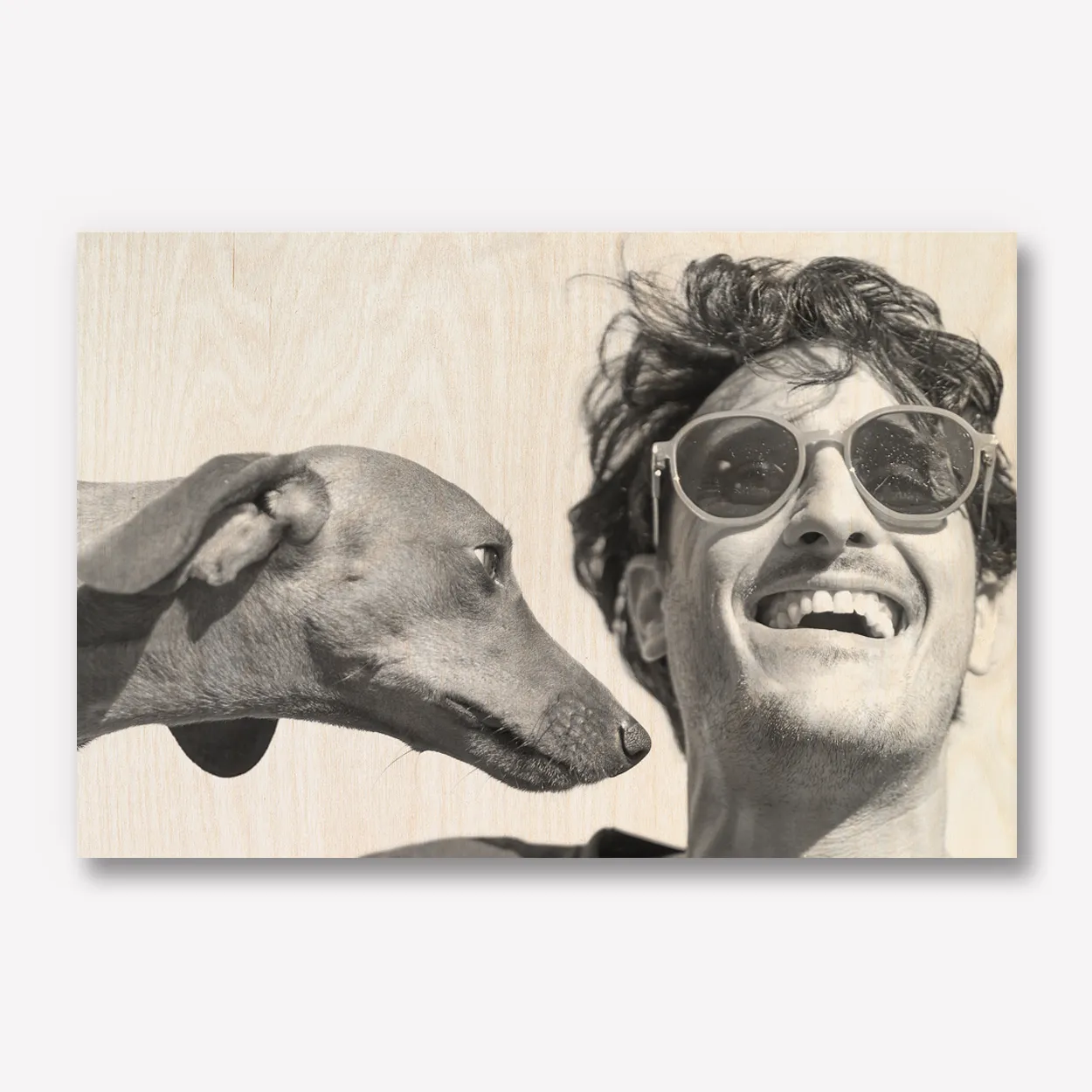 Zwart wit Foto op Hout 60x40