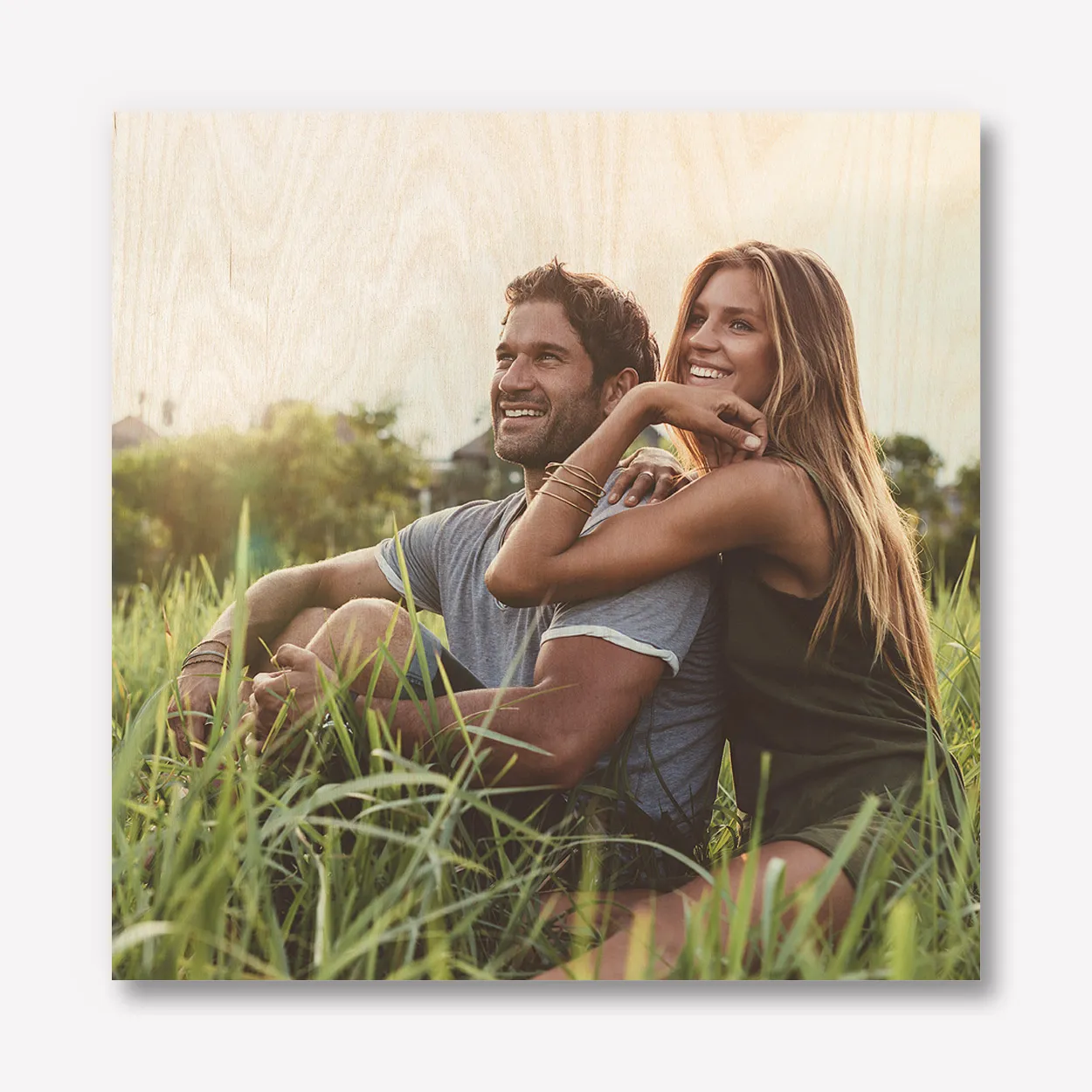 Foto op hout 60x60