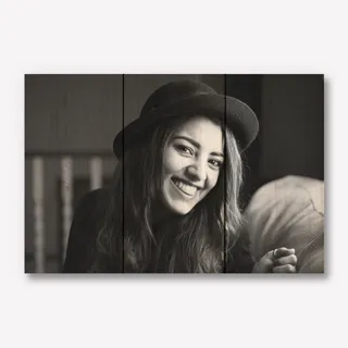 Zwart wit  Foto op Hout 30x20