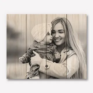 Zwart wit  Foto op Hout 40x30