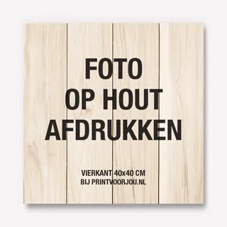 Foto op hout afdrukken 40x40