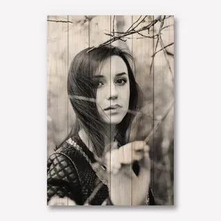 Zwart wit Foto op Hout 60x90