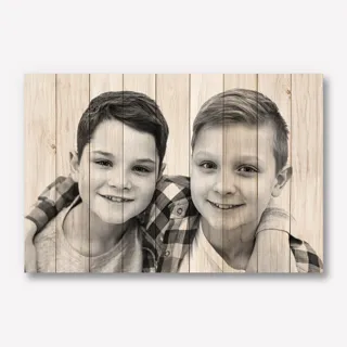 Zwart wit Foto op Hout 90x60