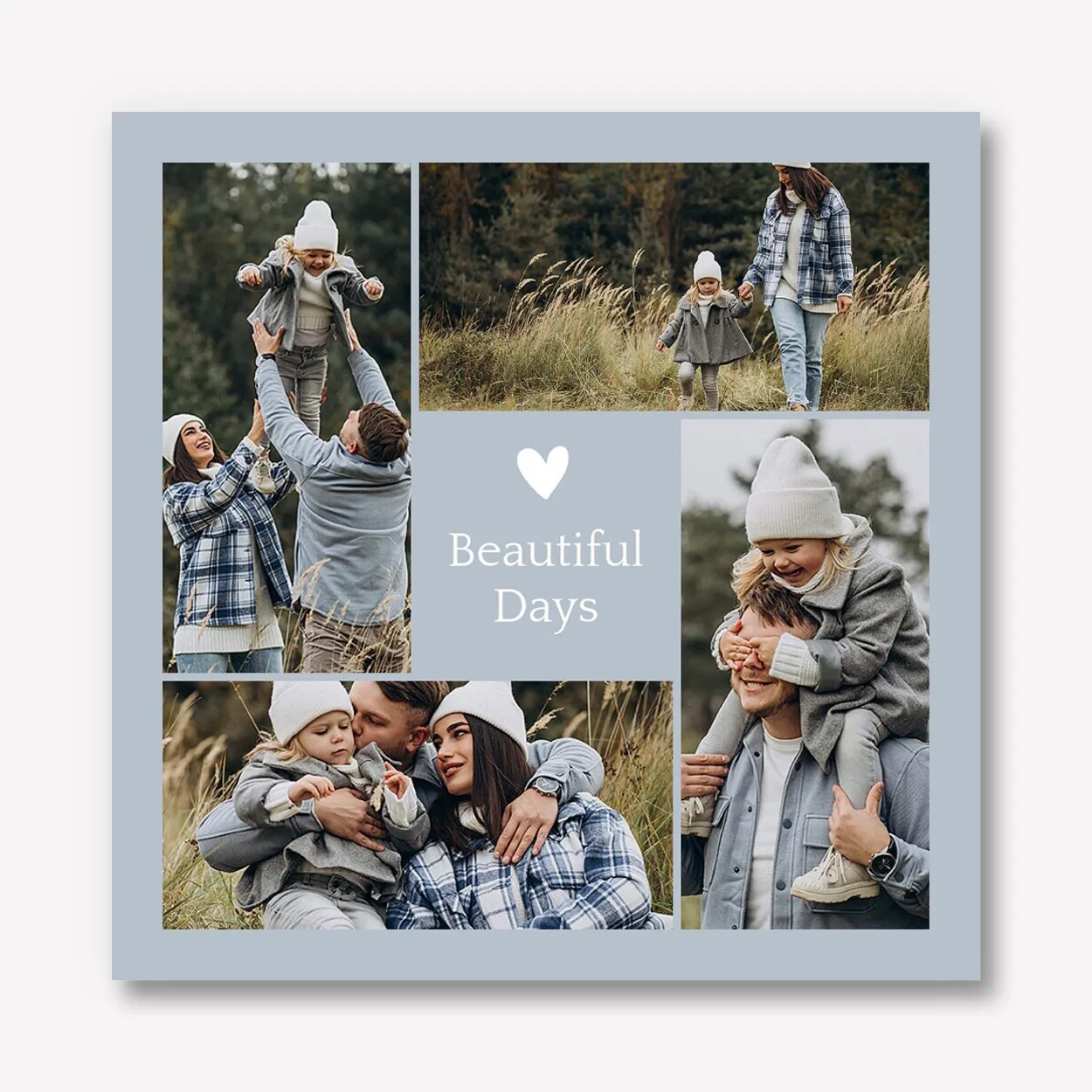 Karton met vier foto's 20x20