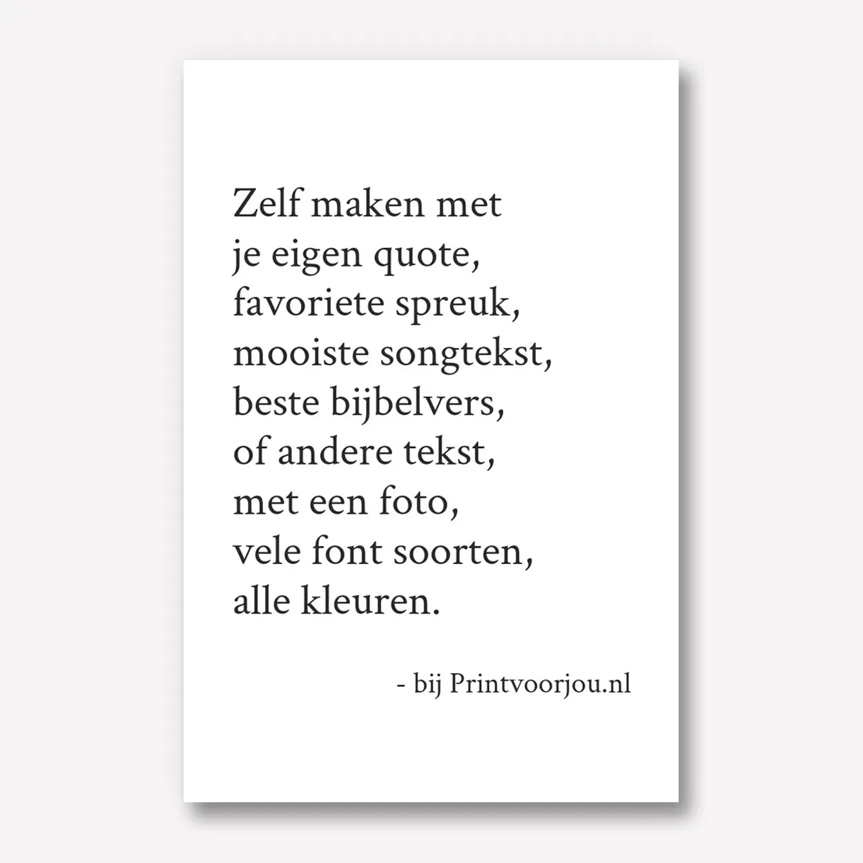 Karton met tekst 20x30