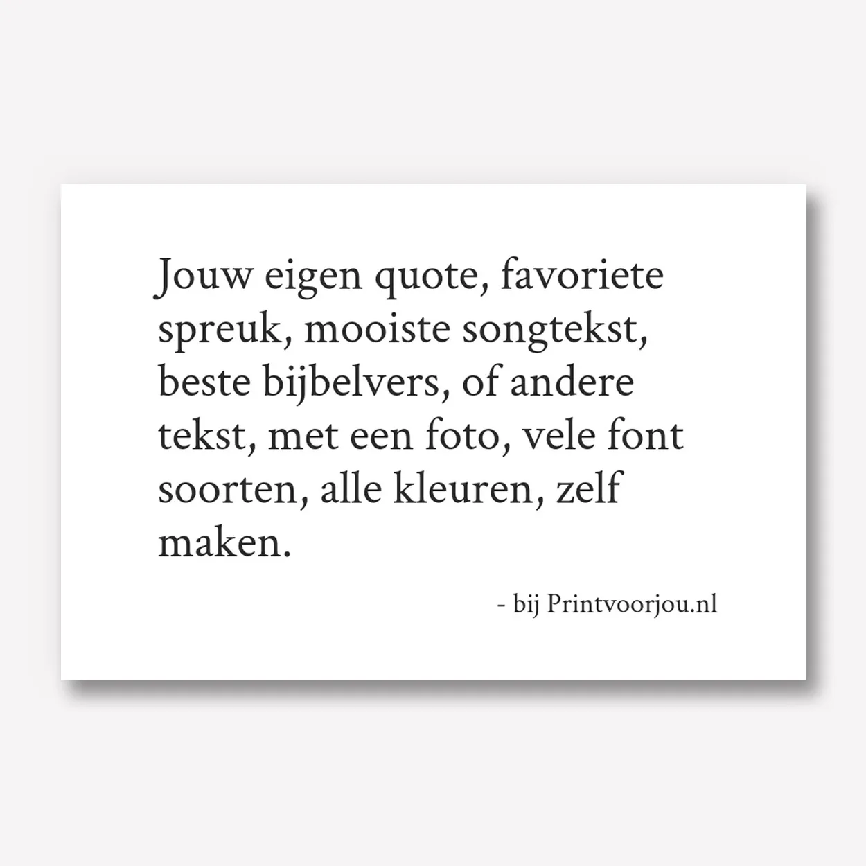 Karton met tekst 30x20