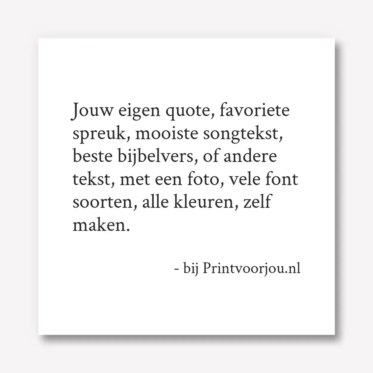 Karton met tekst 30x30