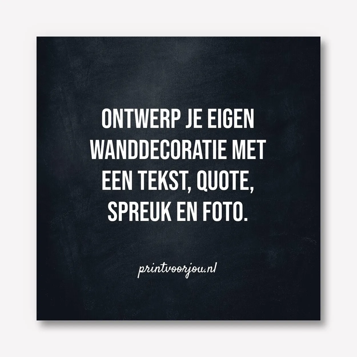Zwart Karton 30x30 met tekst