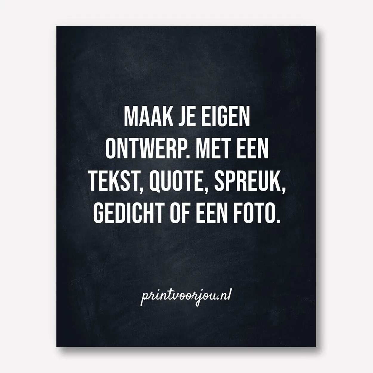 Zwart Karton 30x40 met tekst