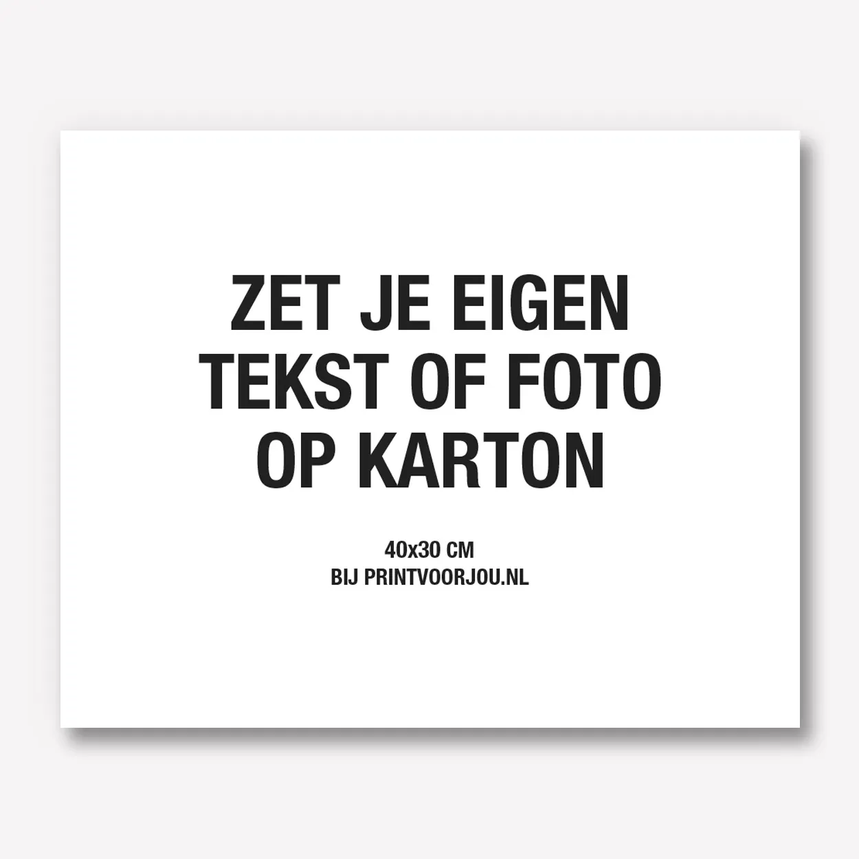 Blanco Karton zelf maken 40x30