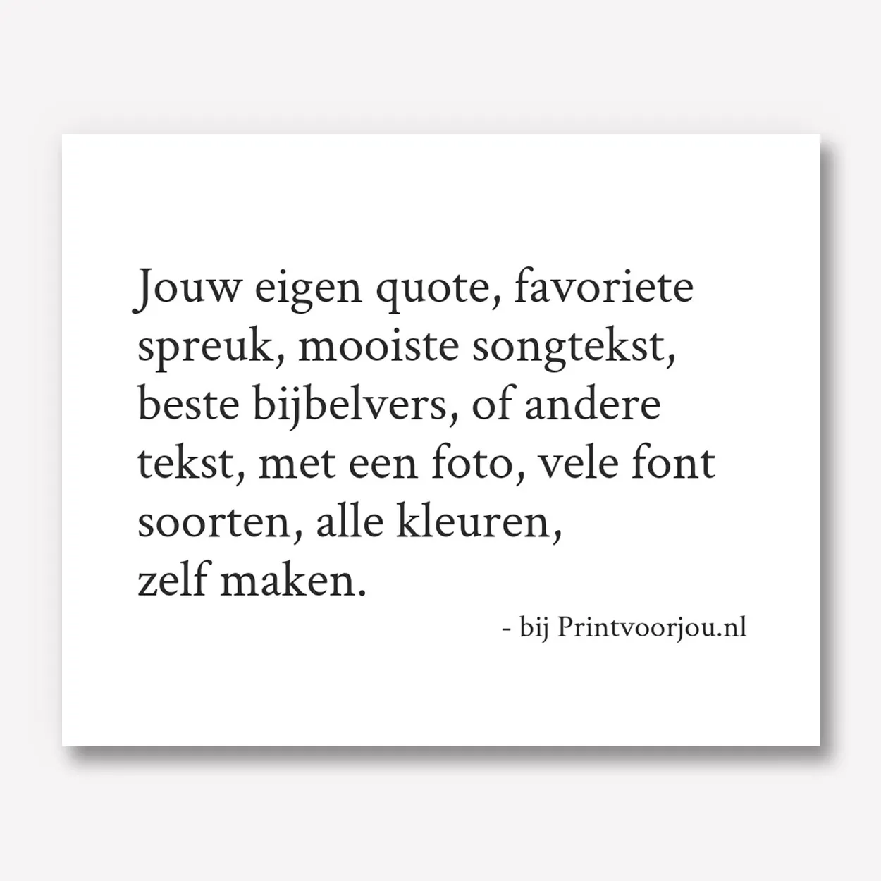 Karton met tekst 40x30