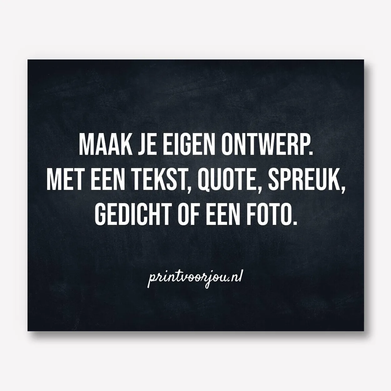 Zwart Karton 40x30 met tekst