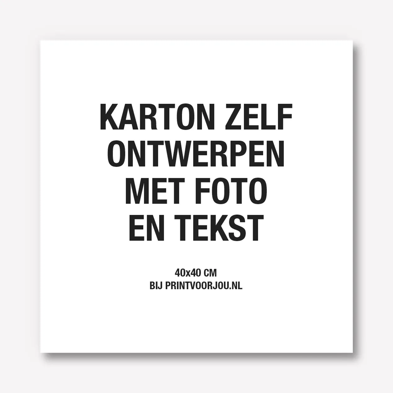 Blanco Karton zelf maken 40x40