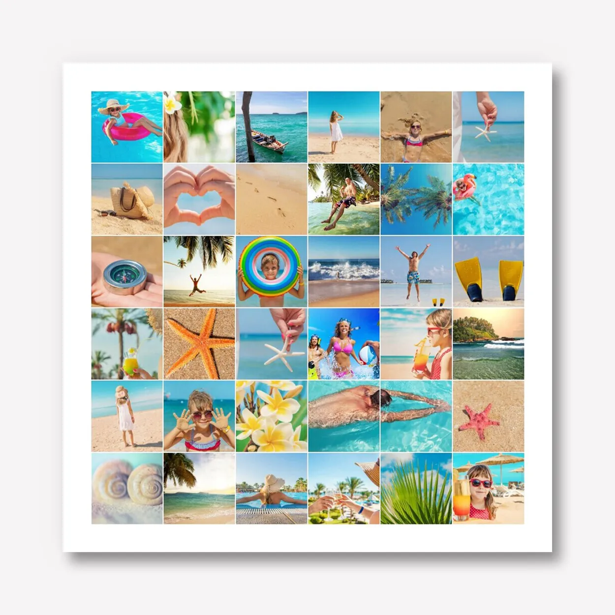 Foto Collage op Karton 40x40 
