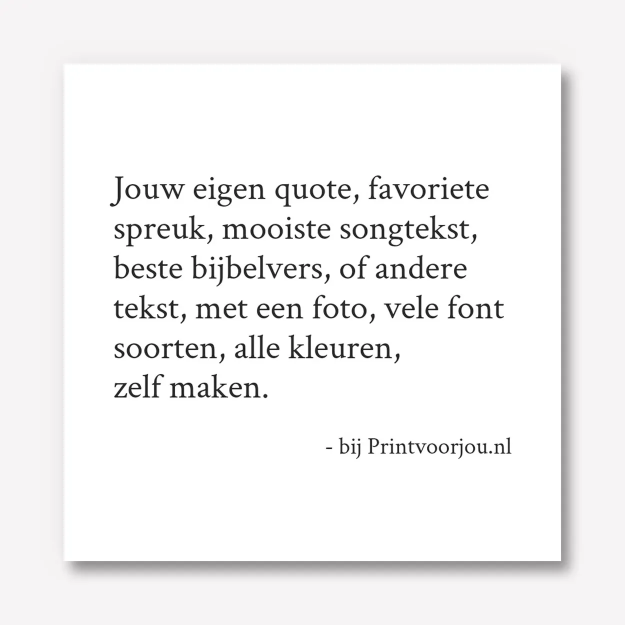 Karton met tekst 40x40
