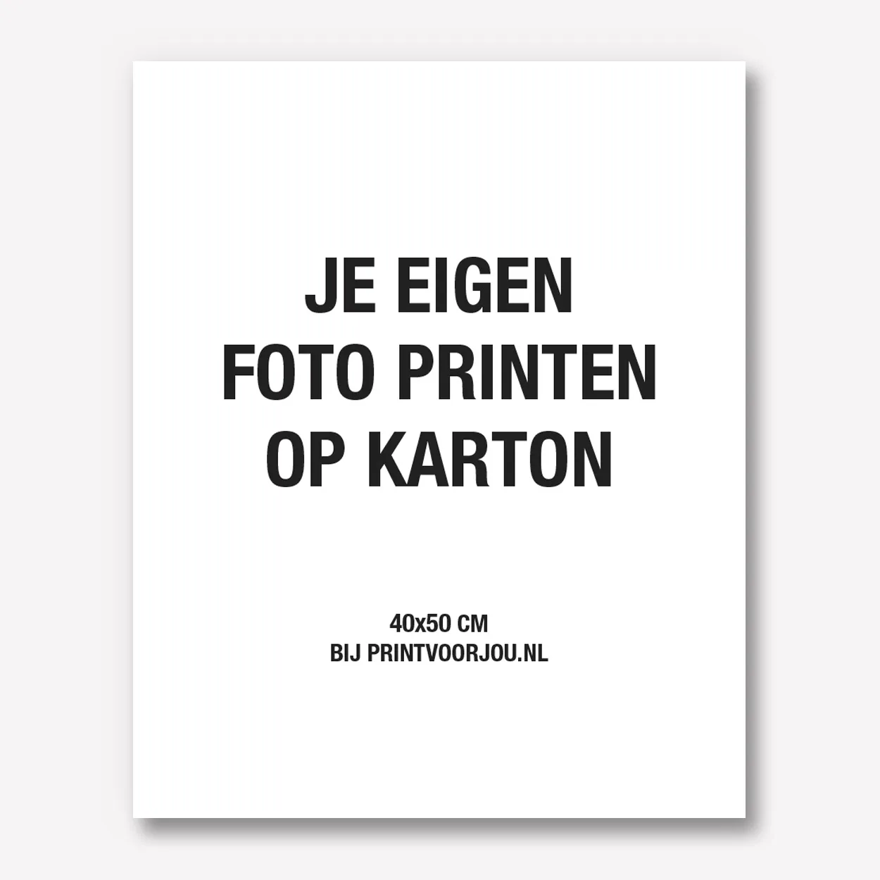 Blanco Karton zelf maken 40x50
