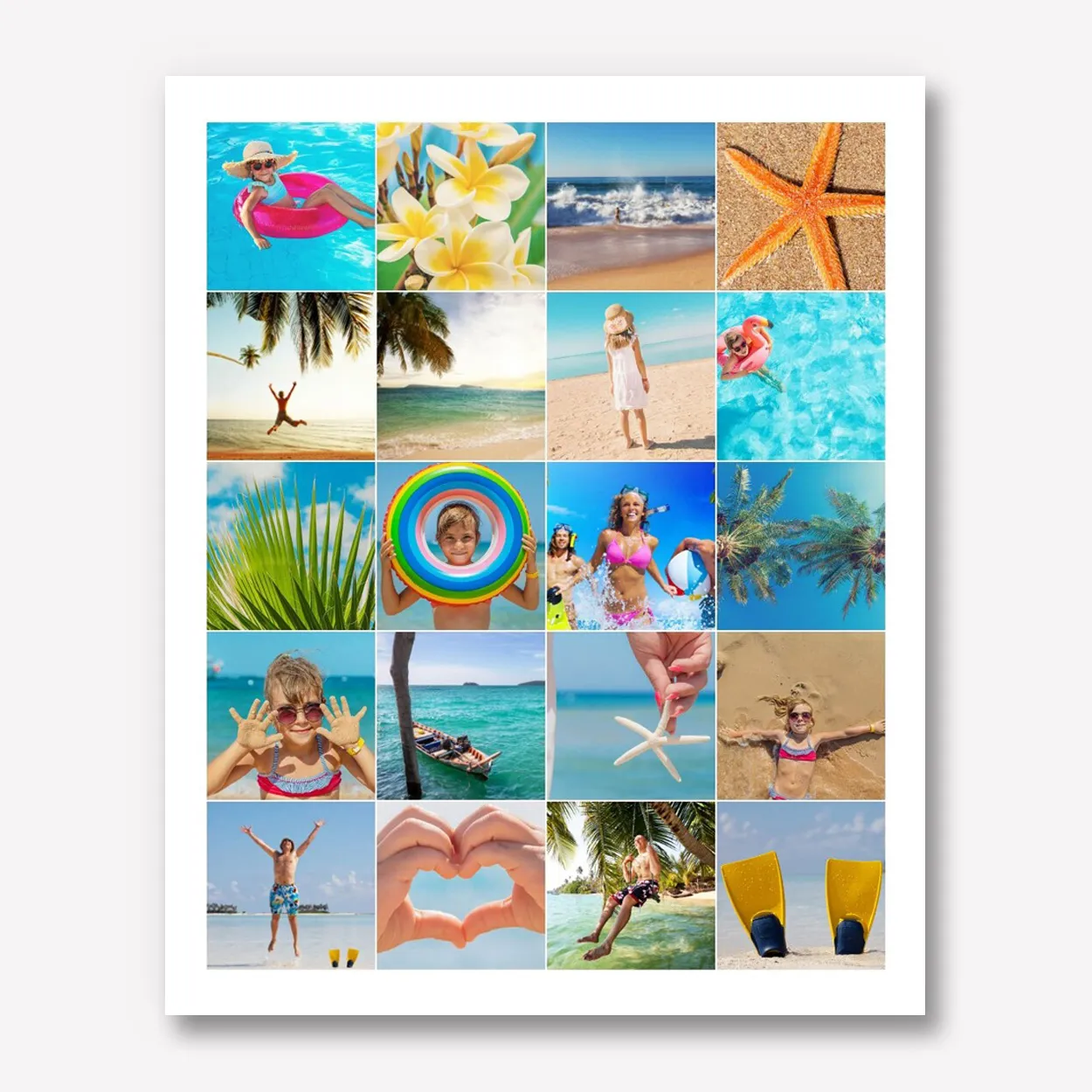 20 Foto's collage Karton 40x50