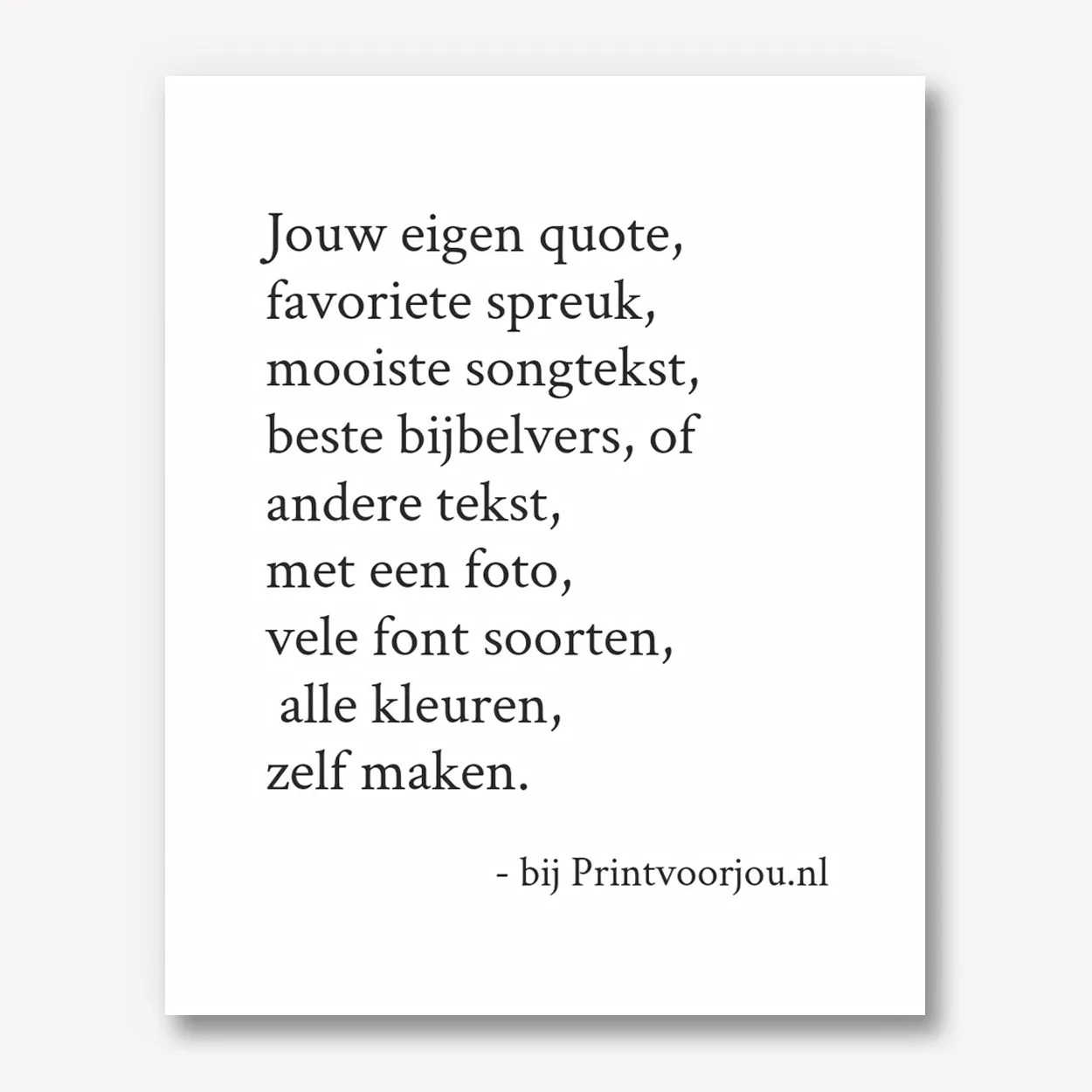 Karton met tekst 40x50