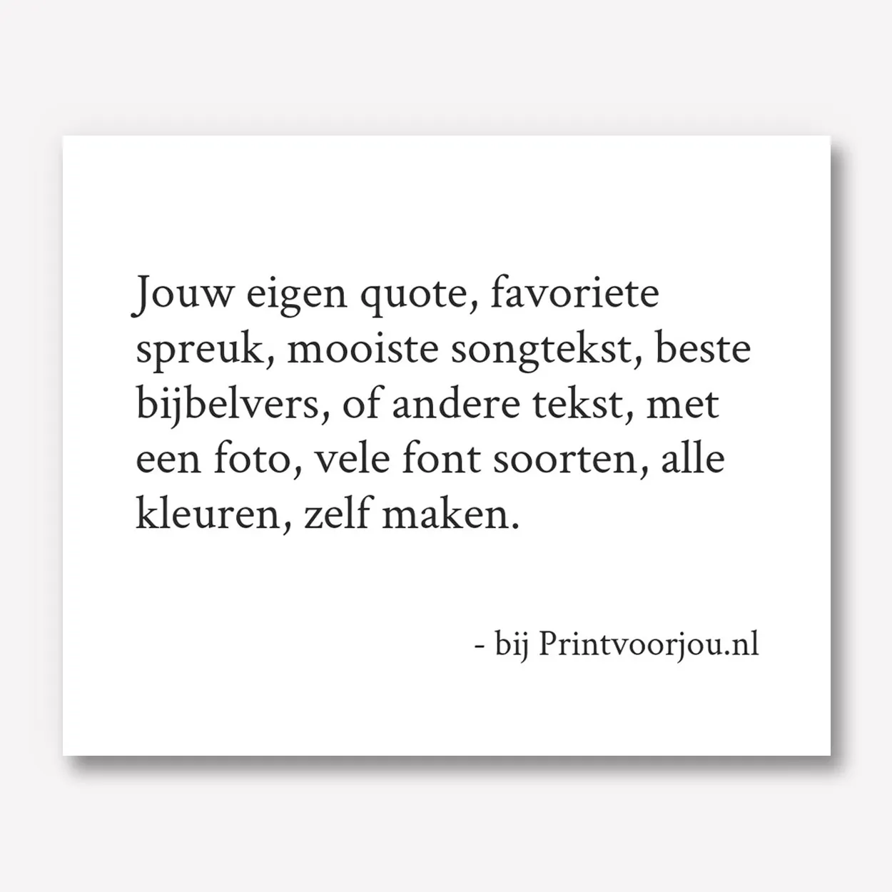 Karton met tekst 50x40